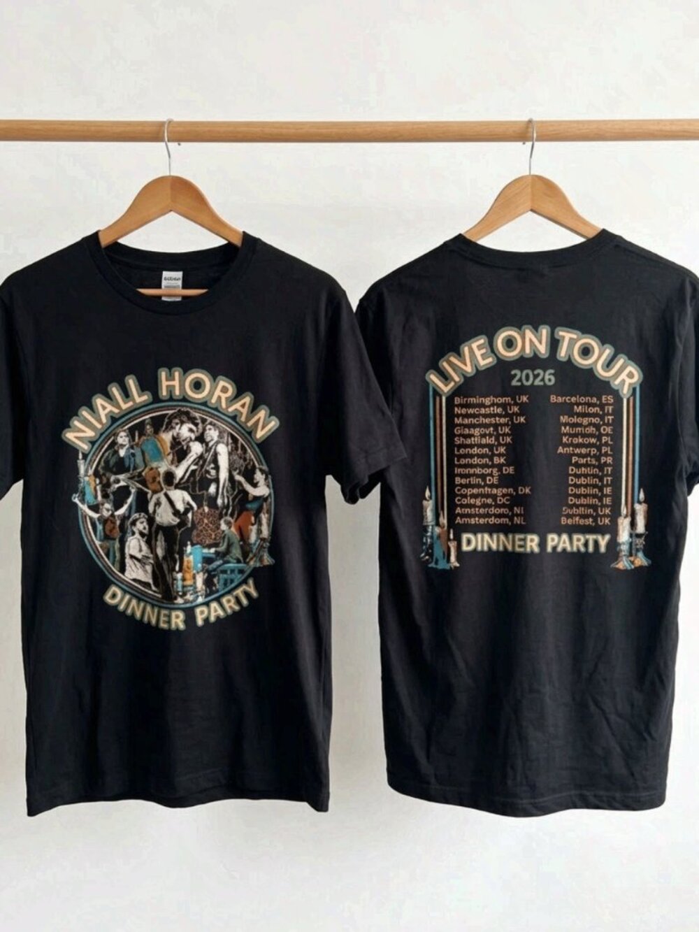 Niall Horan Dinner Party Live On Tour 2026 T-Shirt Reprint